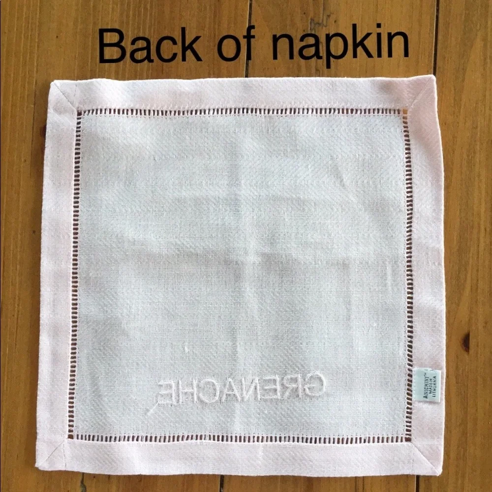 Anichini Embroidered Wine-Varietal Linen Napkins - Set of 6 - in packaging